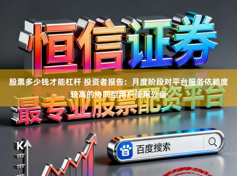 股票多少钱才能杠杆 投资者报告：月度阶段对平台服务依赖度较高的协同型用户使用外盘